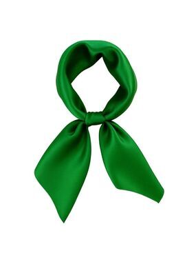 Green Satin Scarf 19x19, Western Cowboy Cowgirl Bandana, Boho Coastal Ranch Wear